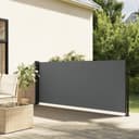 vidaXL Indragbar sidomarkis antracit 140x500