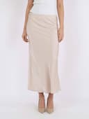 Neo Noir Vicky Heavy Sateen Skirt - Beige