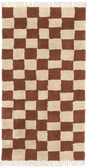 ferm LIVING Mara Röd, Beige 90x150cm