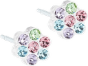 Blomdahl Daisy Earrings 5mm - Silver/Multicolour