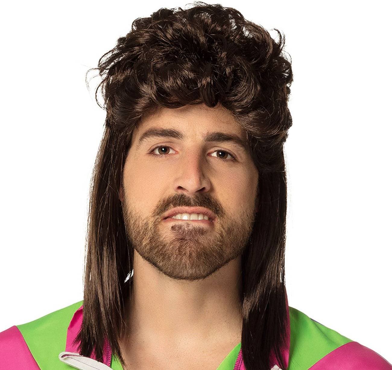 Boland Chav Larry Mullet Wig Brown