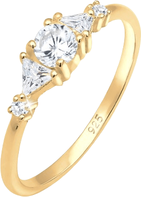 Elli Engagement Ring - Gold/Transparent