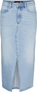Vero Moda Veri Long Skirt - Blue/Light Blue Denim