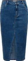 Only Curvy Denim Skirt - Blue/Medium Blue Denim