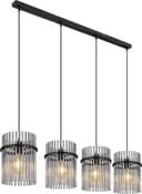 Globo Gorley Smoke Grey/Black Matt Pendellampa 110cm