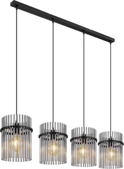 Globo Gorley Smoke Grey/Black Matt Pendellampa 110cm
