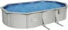 Bestway Hydrium Stålväggspool Oval 6,1x3,6m Grå
