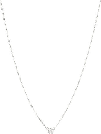 Georg Jensen Signature Pendant - White Gold/Diamond