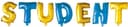 Hisab Joker Text & Theme Balloons Student Blue/Gold