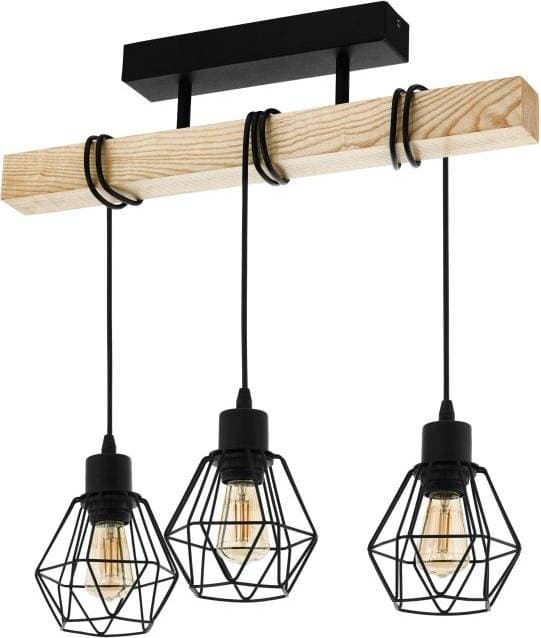 Eglo Townshend Black/Brown Takplafond 20cm
