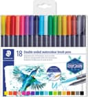 Staedtler Double Ended Watercolour Brush Pen 18-pack