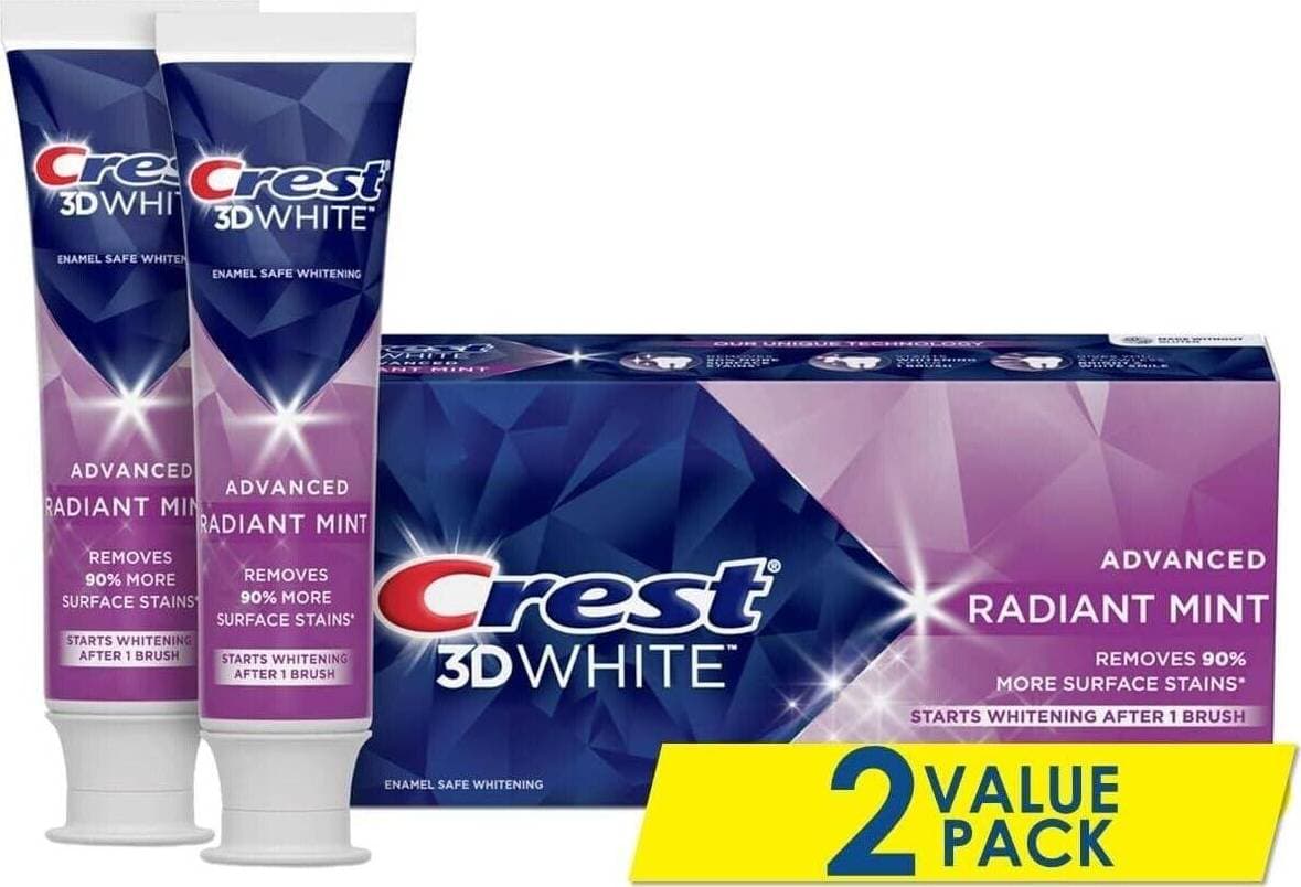 Crest 3D White Radiant Mint 2-pack