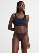 Lindex 3-pack high waist sporttrosor string Svart