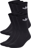 adidas Trefoil Cushion Crew Socks 6-pack - Black