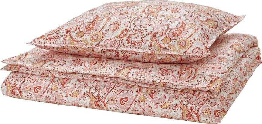 IKEA Rodgersia Påslakan Vit, Rosa (200x150cm)