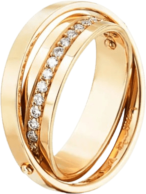 Efva Attling Two of Us & Stars Ring - Gold/Diamonds