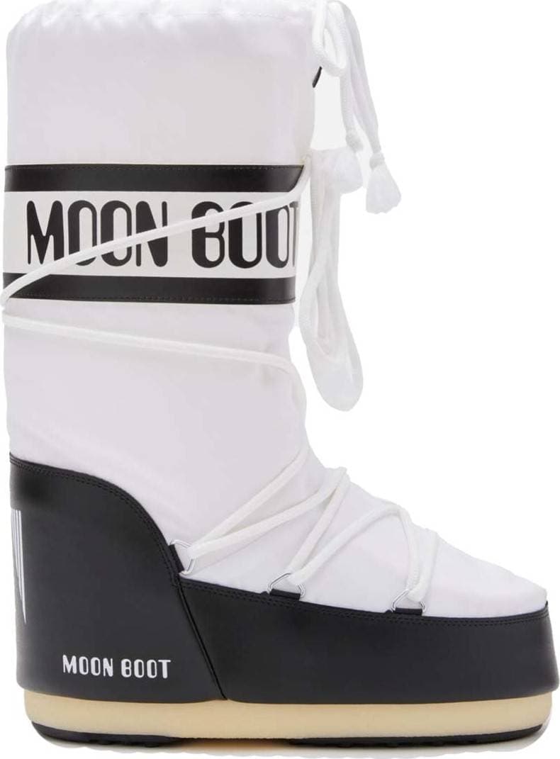 Moon Boot Icon Nylon Boots- Black/White