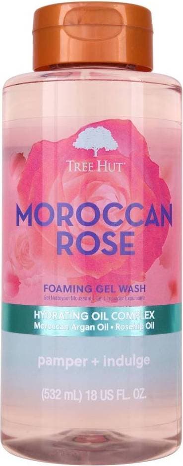 Tree Hut Foaming Gel Wash, Moroccan Rose 532ml