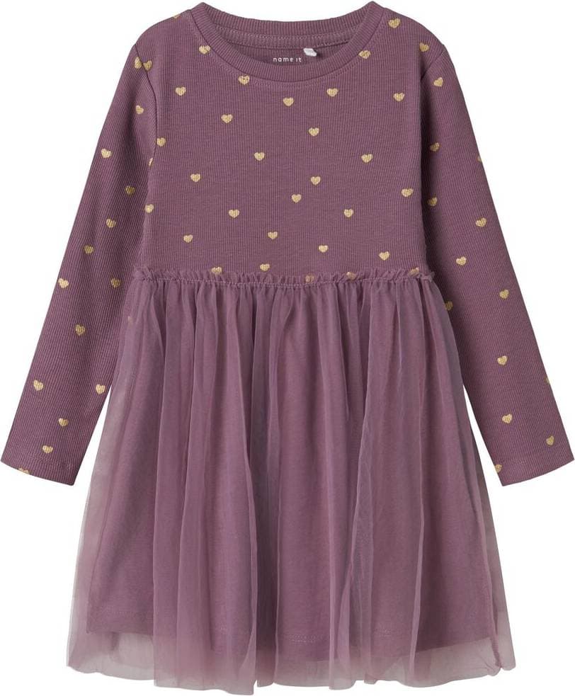 Name It Girl's Glitter Dress - Arctic Dusk