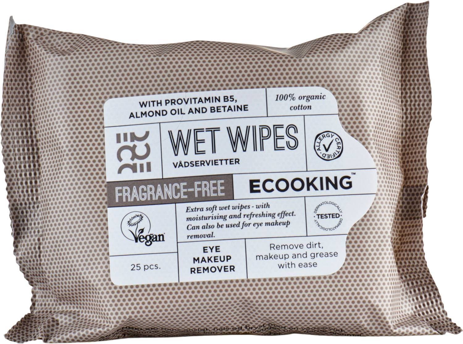 Ecooking Wet Wipes Fragrance Free 25-pack