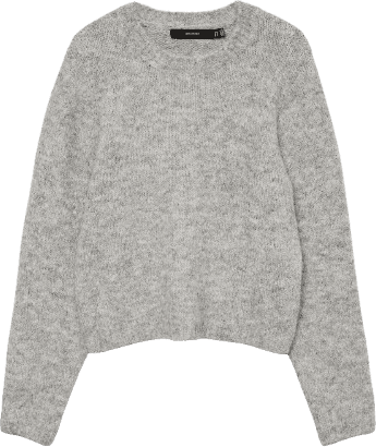 Vero Moda Novah Pullover - Grey/Medium Grey Melange