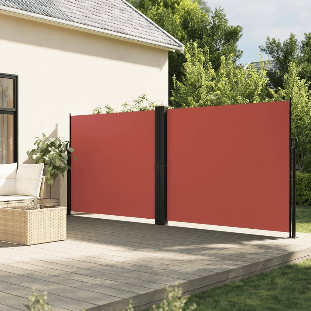 vidaXL Infällbar Sidomarkis Terrakotta 160x600 cm