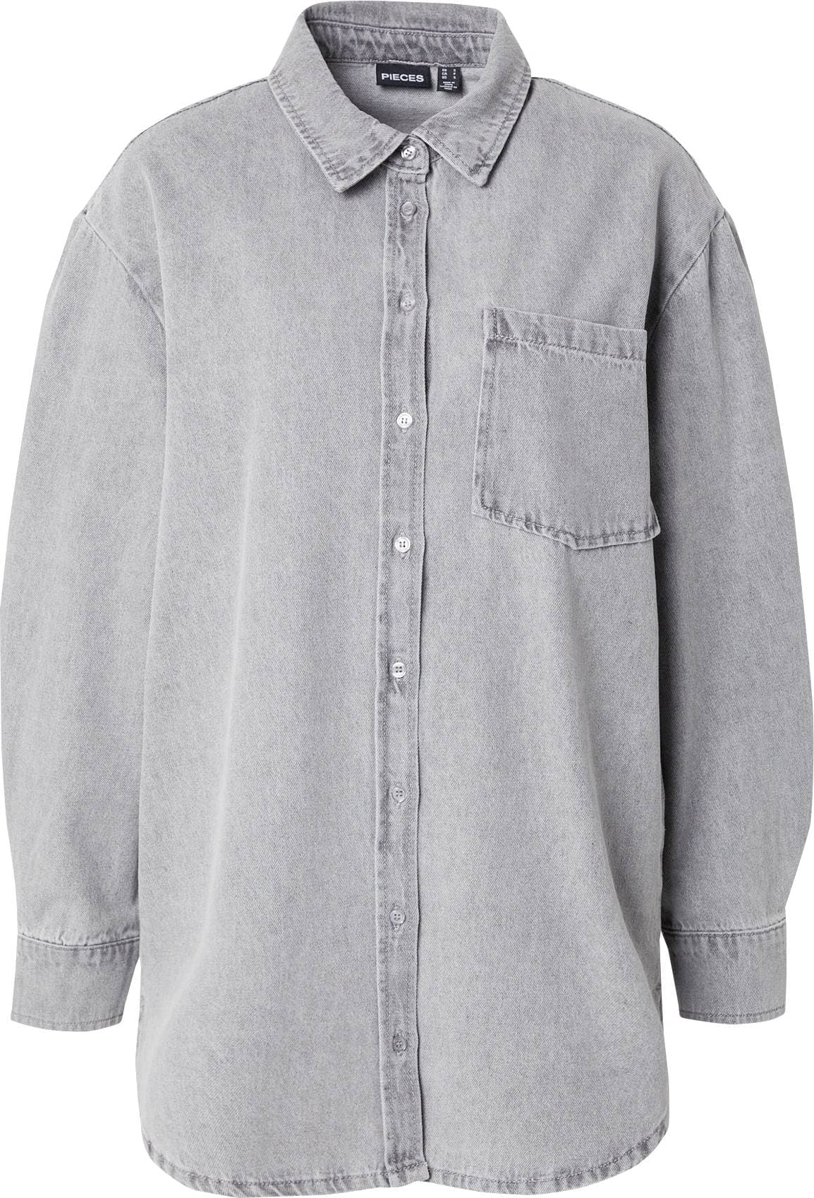 Pieces Maisie Shirt - Grey Denim