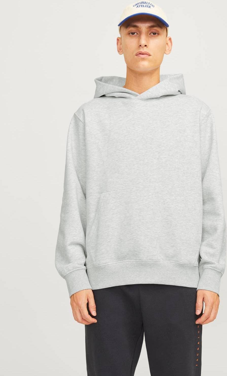 Jack & Jones Enfärgat Hoodie Grå