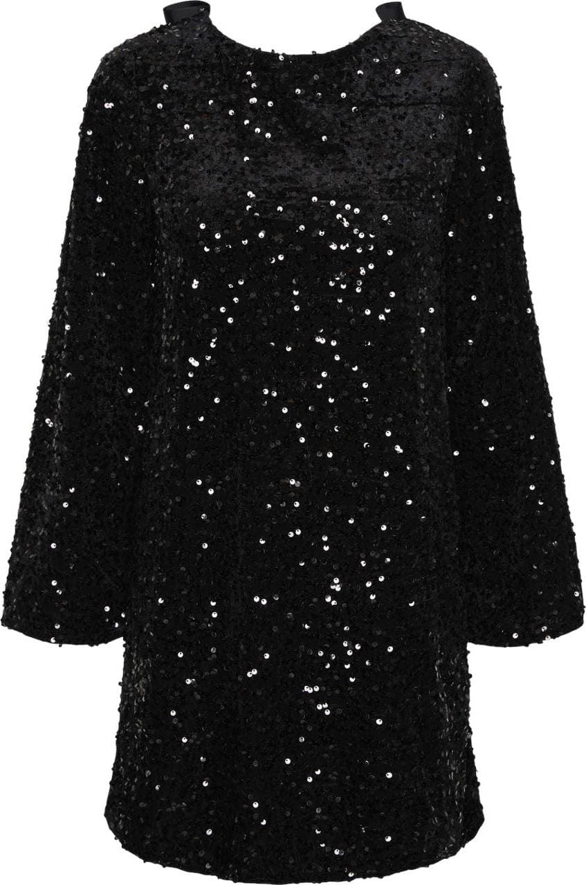 Pieces Kam Sequin Mini Dress - Black