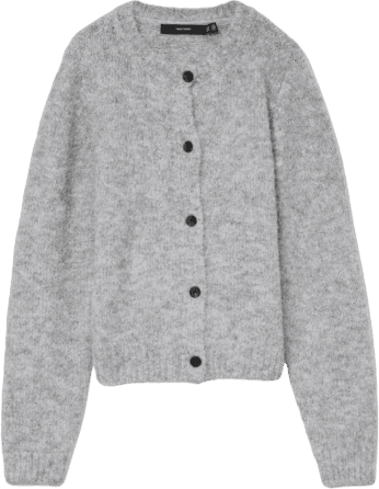 Vero Moda Novah Knit Cardigan - Medium Grey Melange