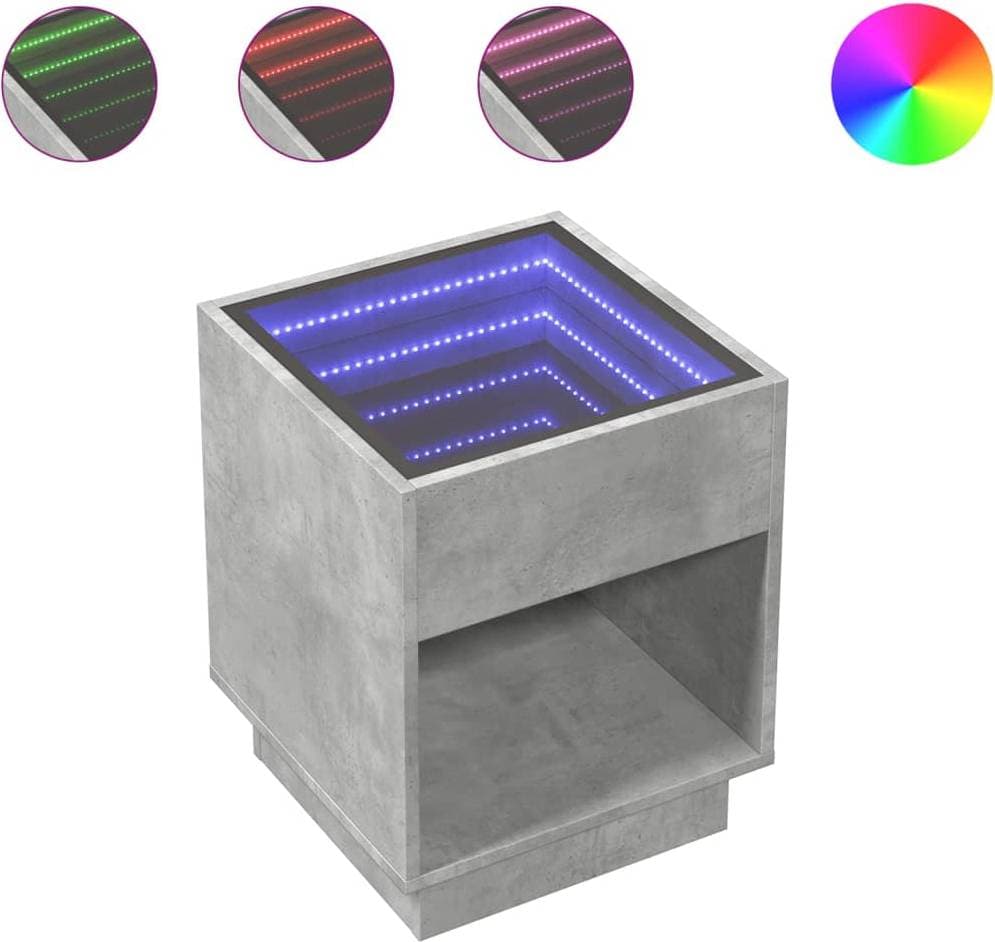 vidaXL 3284080 Concrete Grey Sängbord 40x40cm