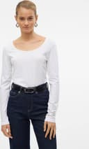 Vero Moda VMMAXI My Ls Soft Långärmad T-Shirt - Vit
