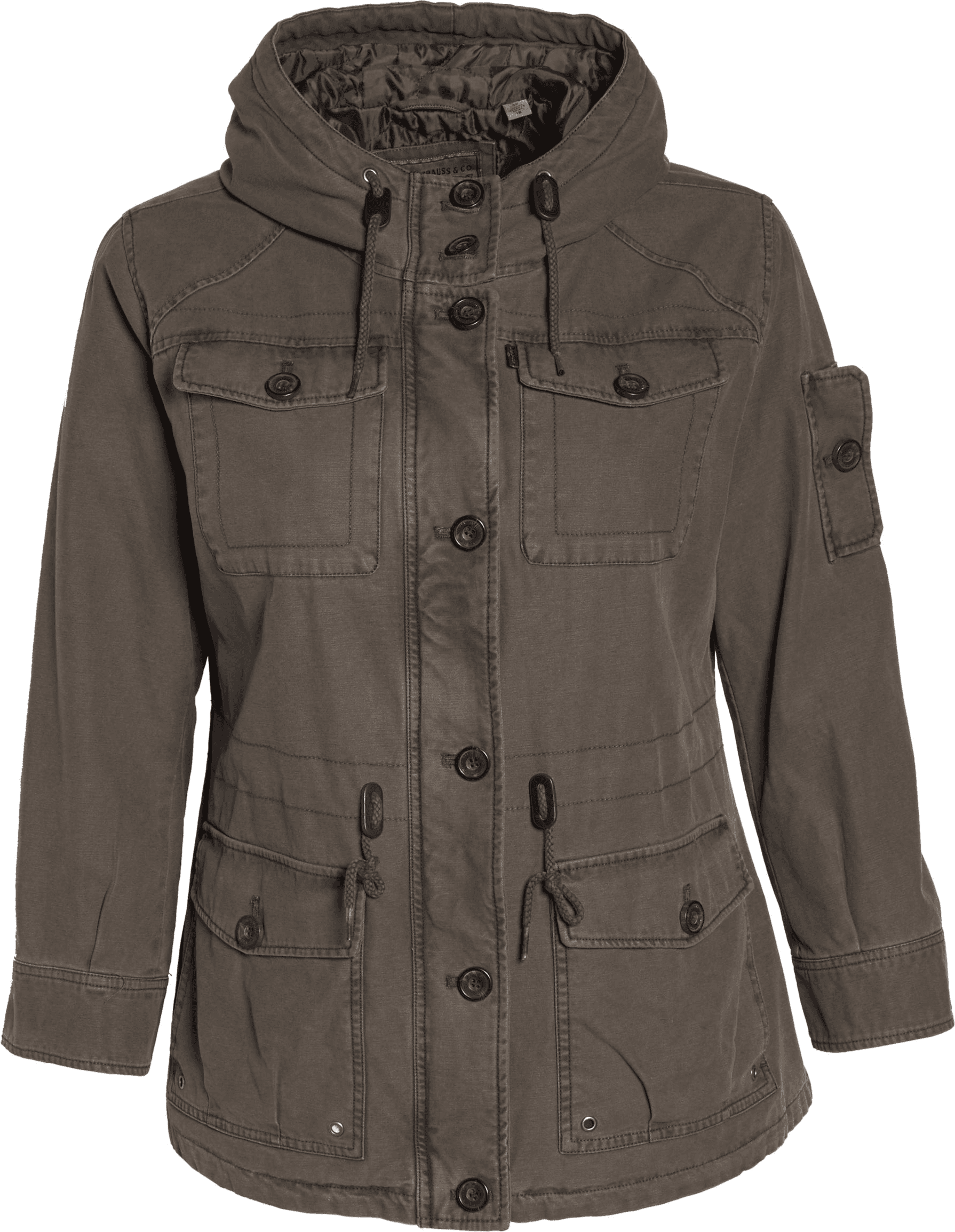 Levi's Women's Hooded Cotton Utility Jacket - Grey