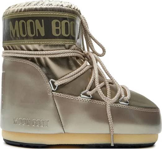Moon Boot Icon Low Glance Satin Boots - Platinum
