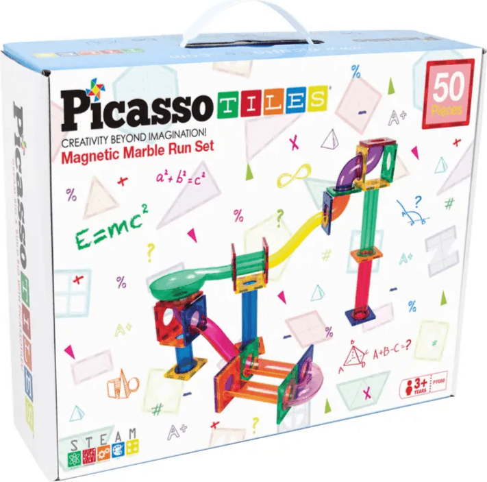PicassoTiles Marble Run Building Blocks Set 50pcs