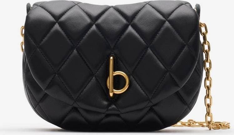Burberry Quilted Leather Rocking Horse Bag - Black