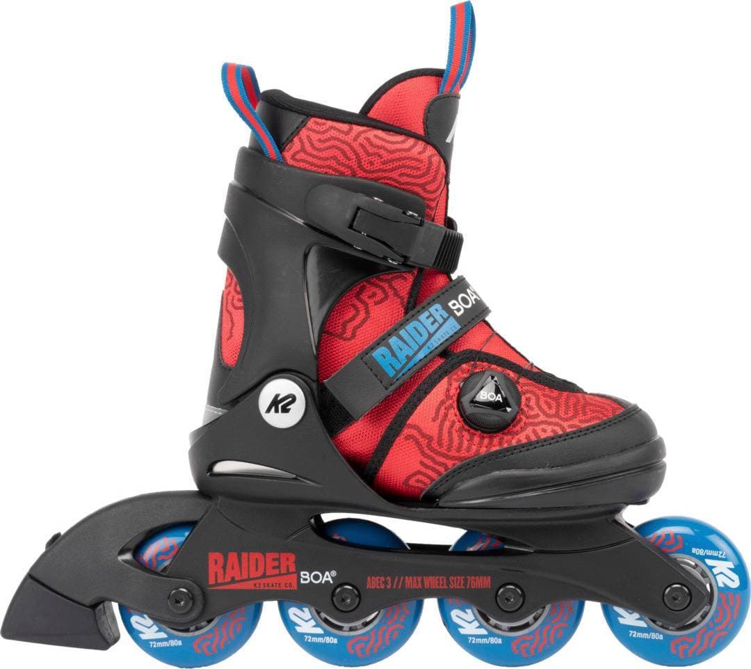 K2 Raider Boa Adjustable Inline Skates Black/Red/Blue