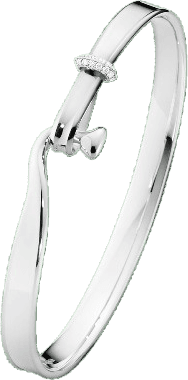 Georg Jensen Torun Bangle - Silver/Diamonds