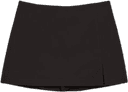 Stradivarius Culottes with Side Slit - Black