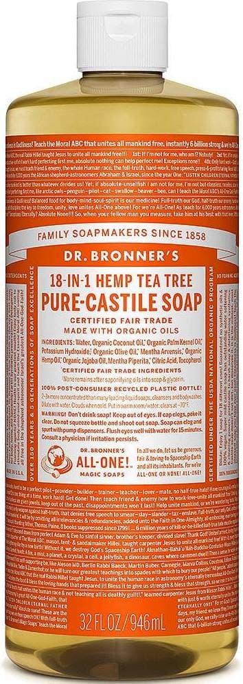 Dr. Bronners Pure-Castile Liquid Soap Tea Tree 946ml