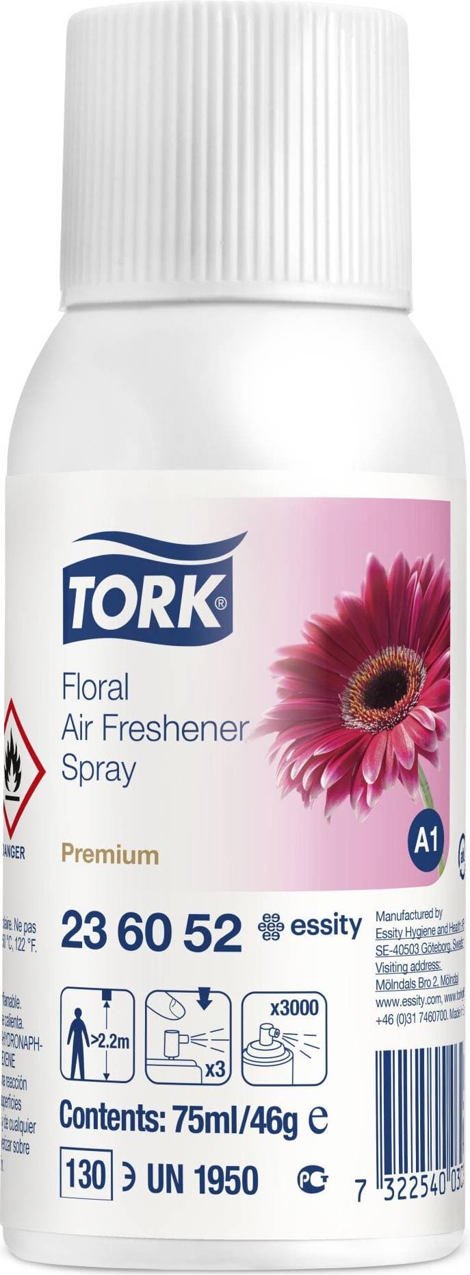 Tork Airfreshener Spray Blom Floral 75ml 12-pack 75ml