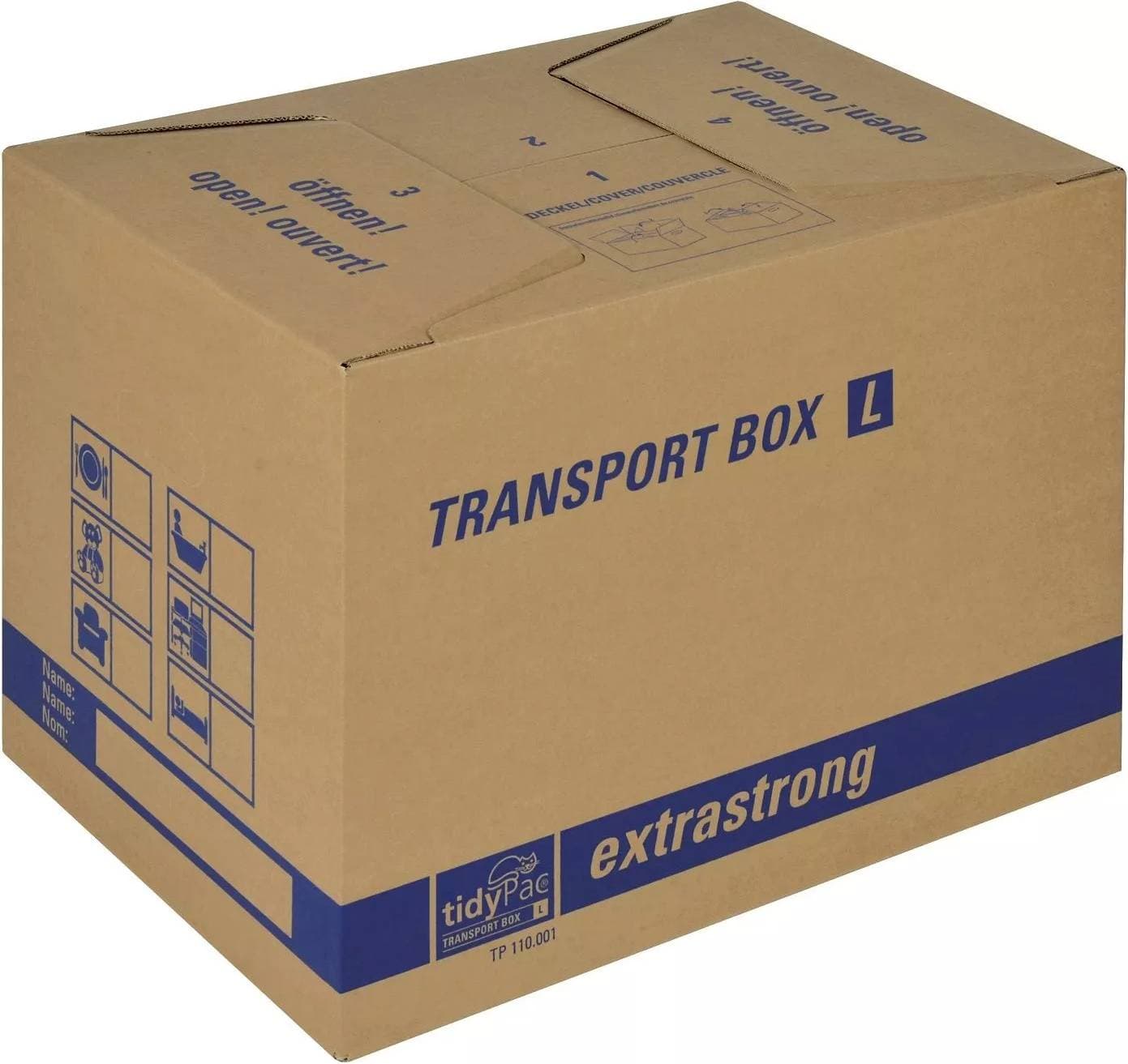 TidyPac Transport Boxes 500x350x355mm 10-pack