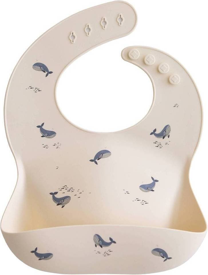 Mushie Haklapp Silikon Whales