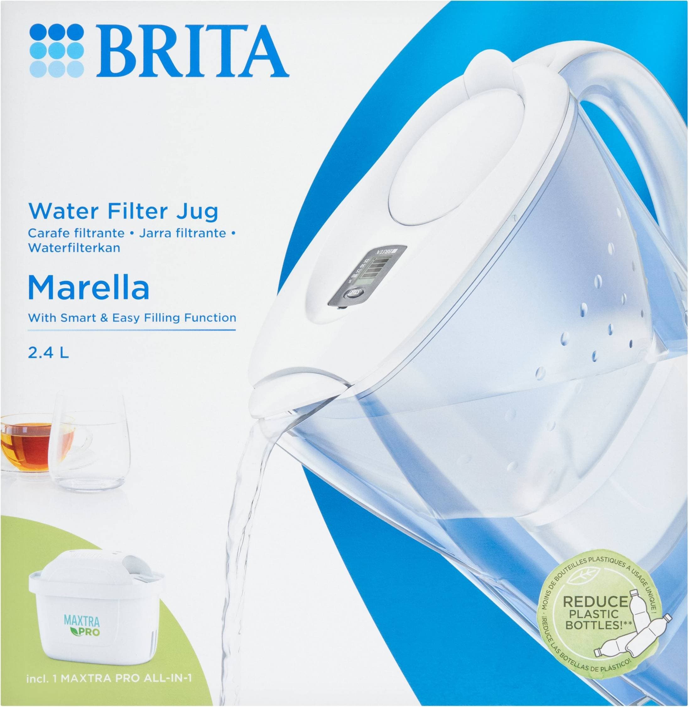 Brita Marella 2.4L Vit Inkl 6 St Filter Kanna