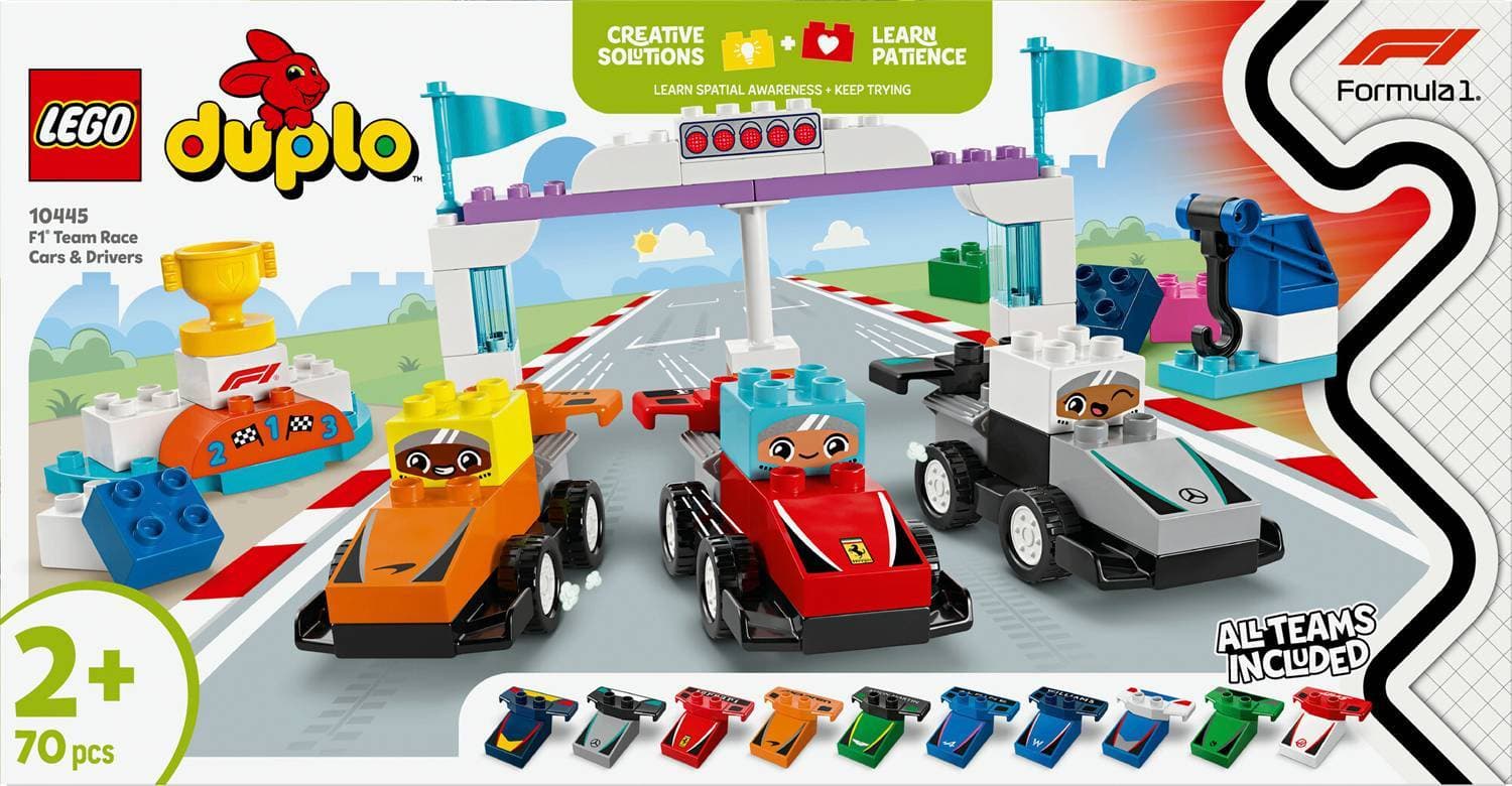 LEGO Duplo F1 Team Race Cars & Drivers 10445