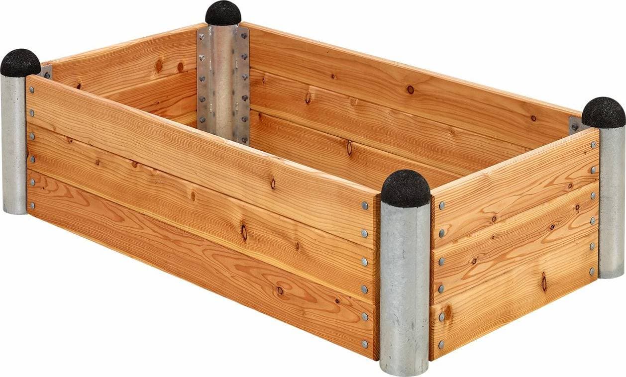 Plus Pipe Raised Bed - Larch 80x140x36cm