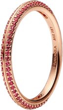 Pandora Me Pavé Ring - Rose Gold/Red