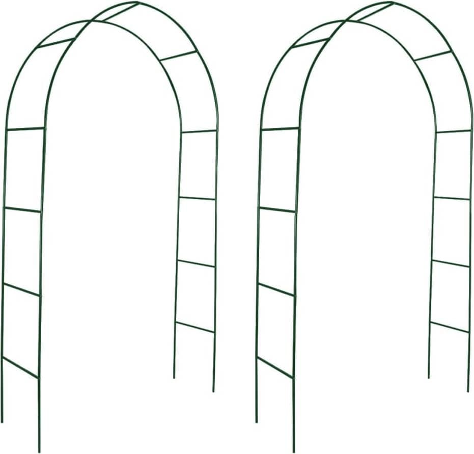 vidaXL Climbing Plant Rose Arch 2pcs 140x240cm