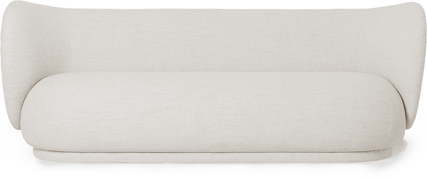 ferm LIVING Rico Bouclé Off White Soffa 210cm 3-sits