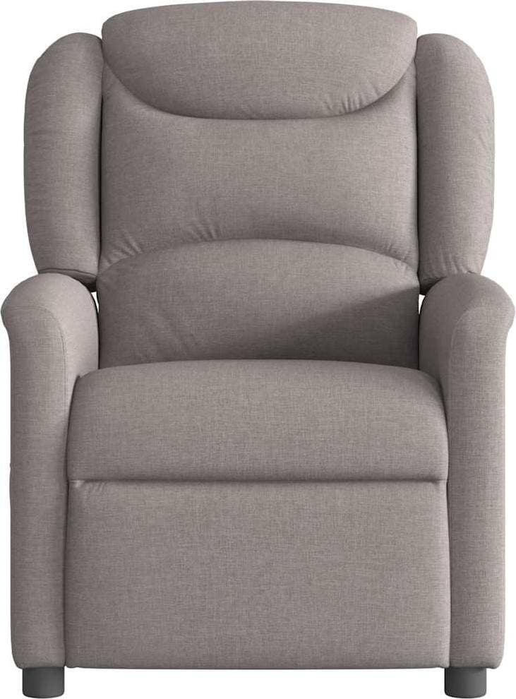 vidaXL Elektrisk Massagefåtölj Taupe Tyg